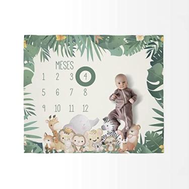 Imagem de Tapete Cenário para fotos Mesversário Zoológico 1,25mx1,45m