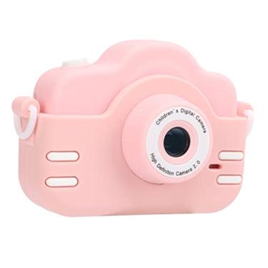 Imagem de Mini câmera infantil, tela de 2 polegadas, 2 MP, alta definição, desenho, câmera de vídeo digital, gravador de brinquedo, jogos de quebra-cabeça embutidos, suporta música MP3, para crianças (rosa)
