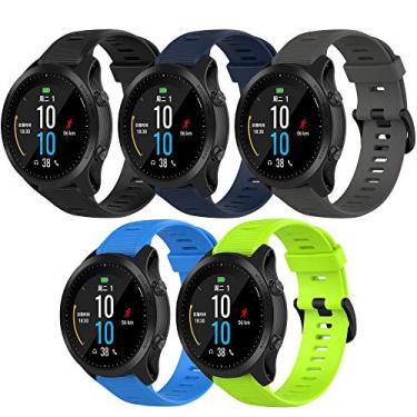 Imagem de Pulseira para Garmin Forerunner 945, pulseira de silicone macio de substituição para smartwatch Garmin Forerunner 935 (sem rastreador)