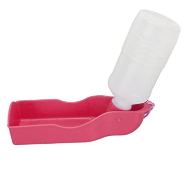 Imagem de Garrafa de áGua para CãEs, 300 Ml Garrafa de áGua para CãEs Dispenser AutomáTico de áGua para Animais de Estimação Garrafa de áGua para CãEs PortáTil à Prova de Vazamento Dispensador de áGua PortáTil (Rosa)