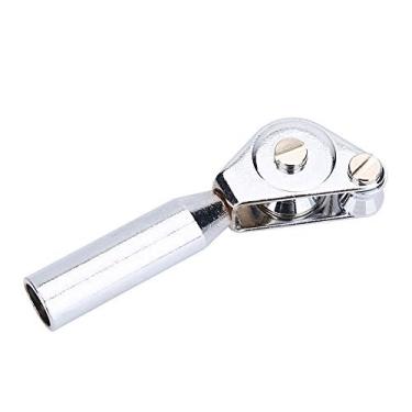 Imagem de Pontas de vara de pesca, pontas de rolo de vara de pesca, haste dupla de aço inoxidável, rolamento superior, barco marítimo, acessório para equipamento de pesca (nº 6)