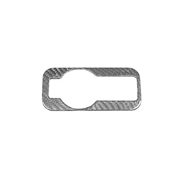 Imagem de JEZOE Decoração do painel do interruptor do farol de fibra de carbono guarnição adesivo decalque, para acessórios de carro VW Touareg 2011-2018