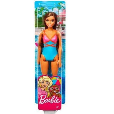 Imagem de Boneca Barbie Praia Maio Azul/Rosa Mattel Ghh38/Ghw40