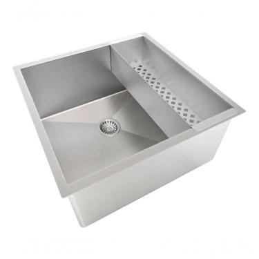 Imagem de Cuba 40X40 Aço Inox Com Escorredor 42,5Cm