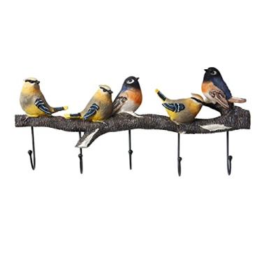 Imagem de KIZQYN Ganchos de casaco cabide montado na parede, cabide de casaco de varanda, gancho que economiza espaço, gancho de parede adequado, para casacos, cachecóis, bolsas, toalhas, chaves, chapéus cabide de parede (cor: D)