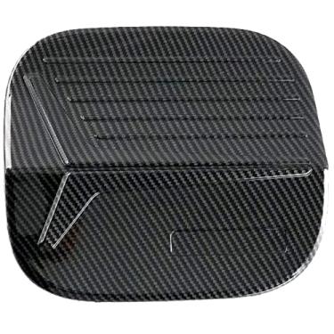 Imagem de TOTMOX Adesivo de tampa de gás ABS fibra de carbono preto enchimento de combustível tampa de porta do tanque compatível com Honda Civic 11ª geração 2022-2023 tampa de enchimento do tanque de combustível tampa do tanque de gás tampa da porta