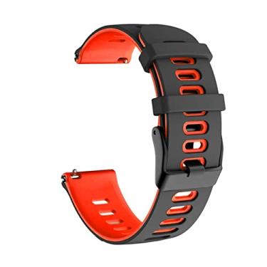 Imagem de 20 22mm pulseiras de pulseira de relógio inteligente de silicone para Huawei Watch Gt 2 Pro Watchband GT2 GT 3 42 46mm Pulseira de substituição (Cor: Preto Verde, Tamanho: 22mm)