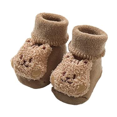 Imagem de Sapatos quentes de inverno para bebês em formato de urso fofo sapatos de bebê com sola macia para bebês, A, 12-18 meses