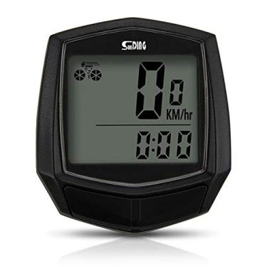 Imagem de DOYING Computador de ciclismo com fio para bicicleta computador com tela LCD à prova de chuva computador para bicicleta