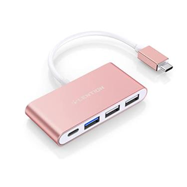 Imagem de LENTION Hub USB-C 4 em 1 com Type C, USB 3.0, USB 2.0 para MacBook Pro 13/14/15/16 2016-2023, Novo Mac Air/Surface, ChromeBook, etc, Carregamento Multiporta e Adaptador (CB - C13, Ouro Rosa)