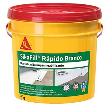 Imagem de Sika - Impermeabilizante líquido - SikaFill Rápido Cinza Concreto – Borracha Liquida- Fácil de aplicar - Balde 15Kg