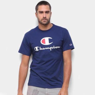 Imagem de Camiseta Champion Big Script Logo Azul Marinho Tamanho M (Importado)