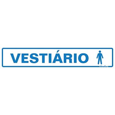 Imagem de Placa em Poliestireno 5X25 Cm - Vestiario Masculino, SINALIZE, 200AS, Branca