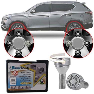 Imagem de Trava Antifurto Anti Roubo de Roda Parafuso Porca Farad Starlock Ssangyong Rexton 2002 à 2015 Com Mais de 10.000 Segredos DS51/E
