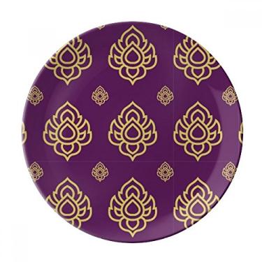 Imagem de Kingdom Golden Purple Art Ilustration Plate Decorative Porcelain Salver Tableware Dinner Dish