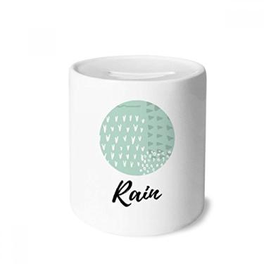 Imagem de DIYthinker Caixa de moeda verde abstrata padrão de arte caixa de dinheiro caixa de cerâmica porta-moedas presente de cofrinho