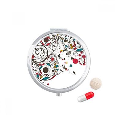 Imagem de Caixa de armazenamento de medicamentos com flores e ilustração moderna com flores