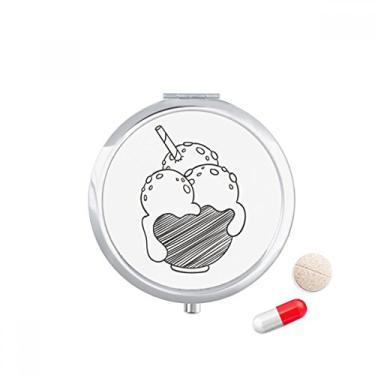 Imagem de Black Bowl Biscuits Caixa de comprimidos de sorvete Caixa de armazenamento de medicamentos Dispensador de recipiente