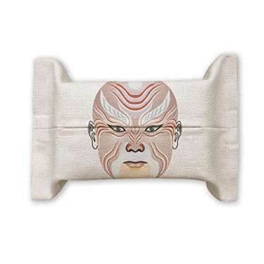 Imagem de Peking Cabeça de ópera colorida Weishuihe Suporte de capa de papel para lenços faciais Bolsa de linho de algodão