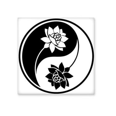 Imagem de Decalque brilhante de azulejo de cerâmica com padrão branco preto e alfândega da cultura religião