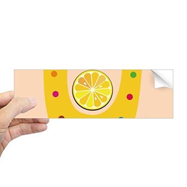 Imagem de DIYthinker U alfabeto laranja frutas bonito padrão retangular adesivo para janela notebook decalque