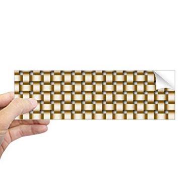 Imagem de DIYthinker Tecido de malha de linho marrom retangular adesivo para janela notebook