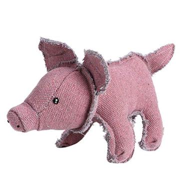 Imagem de Brinquedo para cachorro, brinquedo para cães em formato de porco interativo não tóxico, para animais de estimação (porco de lona)