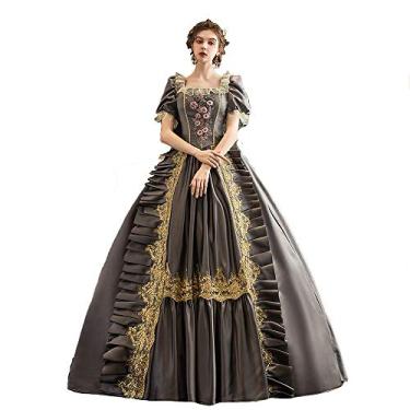 Imagem de Victorian Rococo Party Ball Gown Marie Antoinette Masquerade Vampire Dress Steampunk Period Party Dresses (M, Masquerade_14)