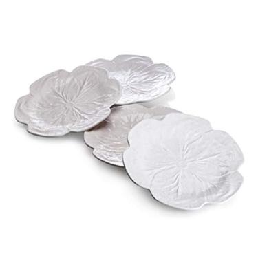 Imagem de Bordallo Pinheiro Pratos de jantar bege repolho, conjunto com 4