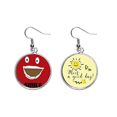 Imagem de Brinco de flor de sol Happy Red Emotion Sle Wide Ear Drop Jewelry Fashion