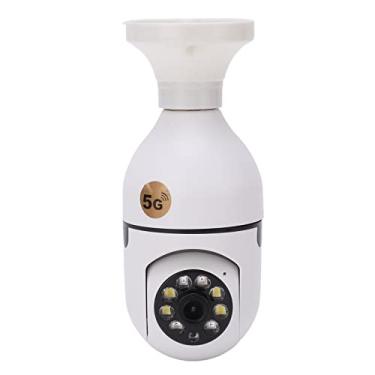Imagem de Câmera de Segurança Bulbo, Câmera Sem Fio WiFi de 360 ​​graus 2,4 GHz e 5G Com Detecção de Movimento, Visão Noturna Câmera de Segurança Com Soquete de Luz E27 Câmera Com Lâmpada