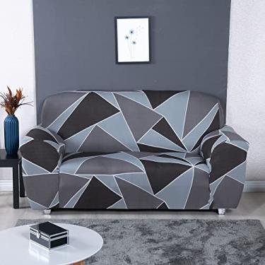 Imagem de Capas para Sofa 2 Lugares Malha Elastex Geo Urbana Luxo Exclusiva