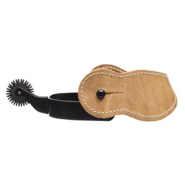 Imagem de Espora Quarto de Milha Longa com Correia de Couro Bronc-Steel 32792