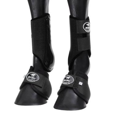 Imagem de Kit Caneleira e Cloche para Cavalo Boots Horse Preto 25852