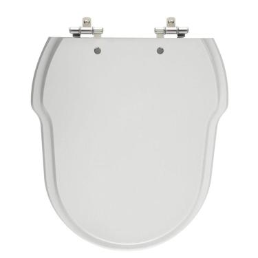 Imagem de Assento Sanitário Hampton Cinza Platina (Claro) Tampa para Vaso Incepa de Madeira Laqueada