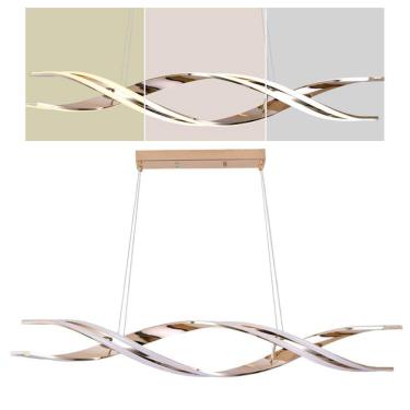 Imagem de Lustre Luminaria Pendente Luxo Molecular DNA 76W Super Led Iluminaçao Decoraçao Espiral