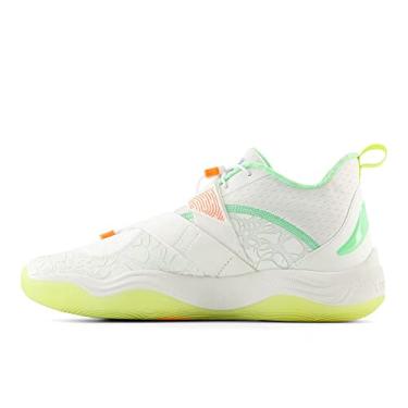 Imagem de New Balance Tênis de beisebol unissex FuelCell Lindor V2 Turf, Branco ótico/libélula neon/abacaxi cósmico, 37/39 BR G
