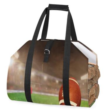 Imagem de Bolsa de transporte de lenha de campo de rúgbi, bolsa de madeira para transporte interno, bolsa de rúgbi, bolsa de armazenamento de lenha de fogo, bolsa de transporte de lenha de fogo
