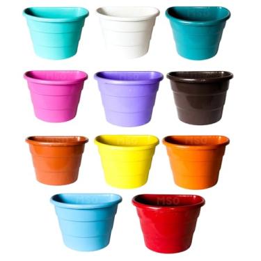 Imagem de Vasos Plastico De Parede Jardim e Horta Vertical 3 Litros - Kit 15 unidades (SORTIDO)