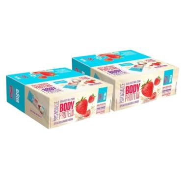 Imagem de Kit 2 Unidades Body Protein Barras 11g Proteina Morango 9 und Equaliv