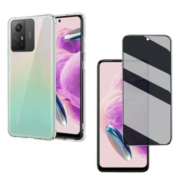 Imagem de Capa Capinha Anti Impacto + Película De Vidro Temperado Privacidade Compatível Com Redmi Note 12s - (Hard Glass Store)