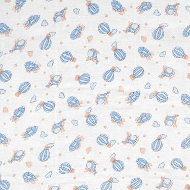 Imagem de Kit 6 Fraldas De Pano Dohler 70x70 Cm 100% Algodão Cor Azul