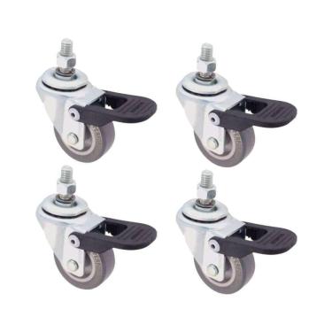 Imagem de Rodízio Giratório Pino Com Freio Até 40Kg 210 BPFPI 4 Unidades SCHIOPPA