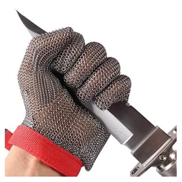 Imagem de Luvas Resistentes a Corte Luvas De Metal De Proteção De Segurança, Luvas De Trabalho De Segurança Anti-Cut E Anti-Partida, Luvas De Corte De Roupas Peixes, 6 Tamanhos (Size : XXS)