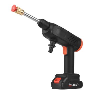 Imagem de Domary Lavadora de alta pressão sem fio 21V 22bar Lavadora de alta pressão portátil Limpador de lavadora de alta pressão com bateria para lavar carros Limpeza de pisos regando flores