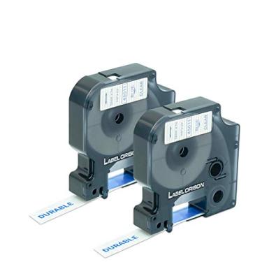Imagem de Label Orison Substitua para fita D1 45011 azul em transparente 1/2" L x 23' C compatível com Dymo LabelManager 160 280 360P 210D PnP, 2 cartuchos