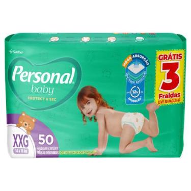 Imagem de Fralda Personal Baby Protect & Sec Xxg 50 Unidades