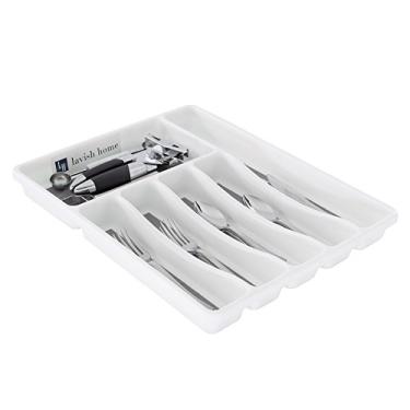 Imagem de Organizador de gaveta para talheres com seis seções e bandeja antiderrapante - Lavish Home