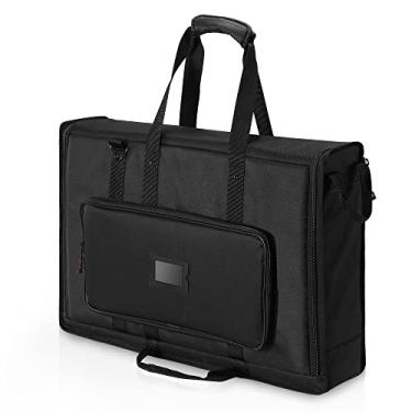 Imagem de 1st Place Products Bolsa de transporte de nylon acolchoada dobrável – telas LCD, computadores, monitores e TVs entre 19 e 24 polegadas – resistente à água – opções de alça de ombro e alça – Qualidade premium