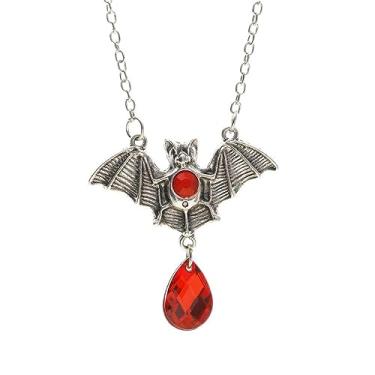 Imagem de JczR.Y Colar de morcego, gótico, vampiro, morcego, colar feminino, pingente, pingente, Halloween, asas de morcego, máscara de bruxa, joia de festa, Acrílico, Sem Pedra Preciosa